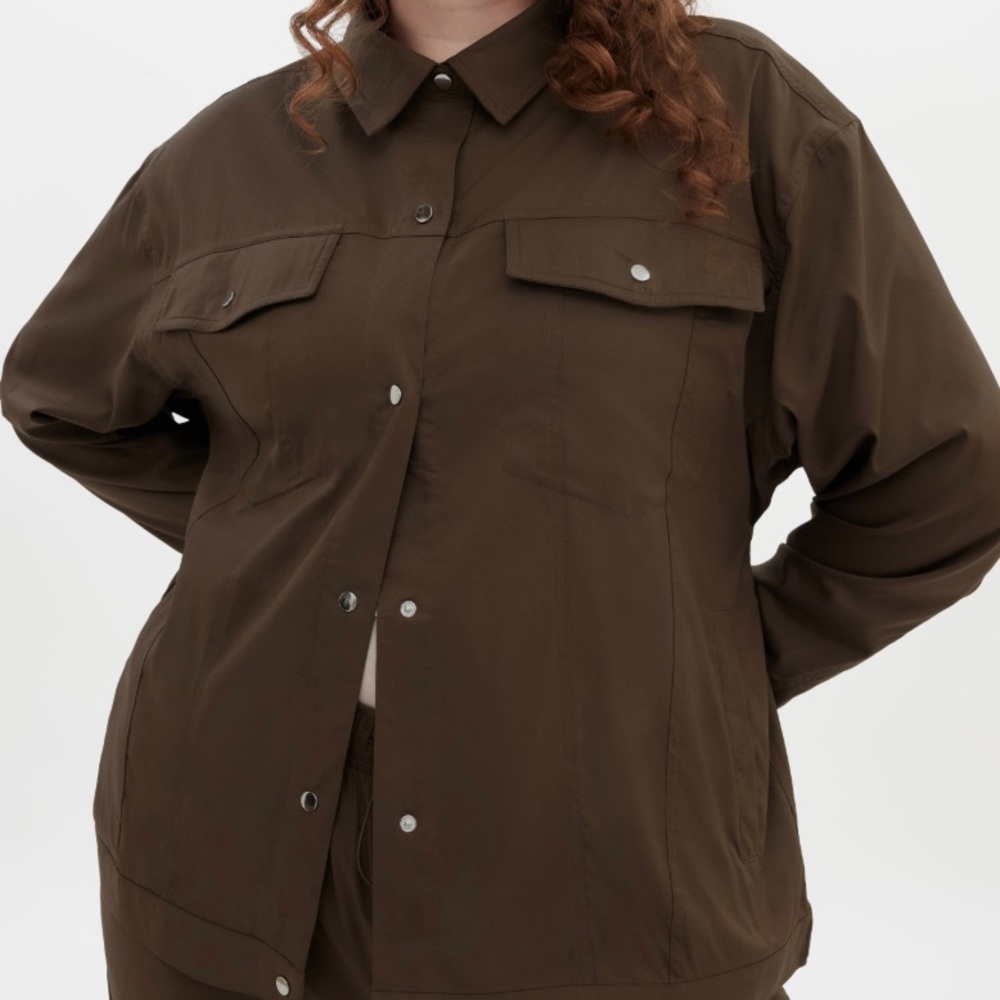Girlfriend Collective Dark Brown Utility Jacket